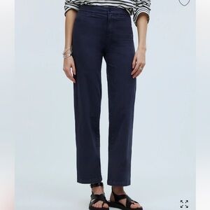 Madewell Emmett Wide-leg Crop Pant: Welt Pocket Edition